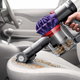 Dyson’s V7 Car + Boat vac is a powerful handheld vacuum that excels at cleaning car upholstery. It runs off a battery, but also includes a car charger.